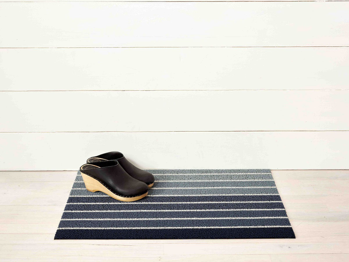 おしゃれで洗える玄関マット・チルウィッチ/Block Stripe/Denim/46×71cm