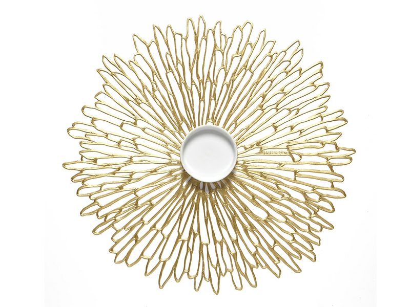 チルウィッチ ブルーム ランチョンマット｜大輪のゴールドの花