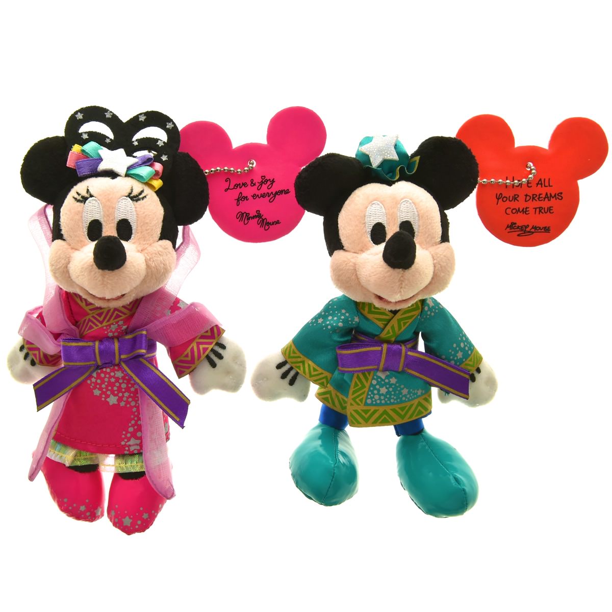 彦星ミッキー&織姫ミニー☆ディズニー七夕デイズ2015ぬいぐるみバッジ