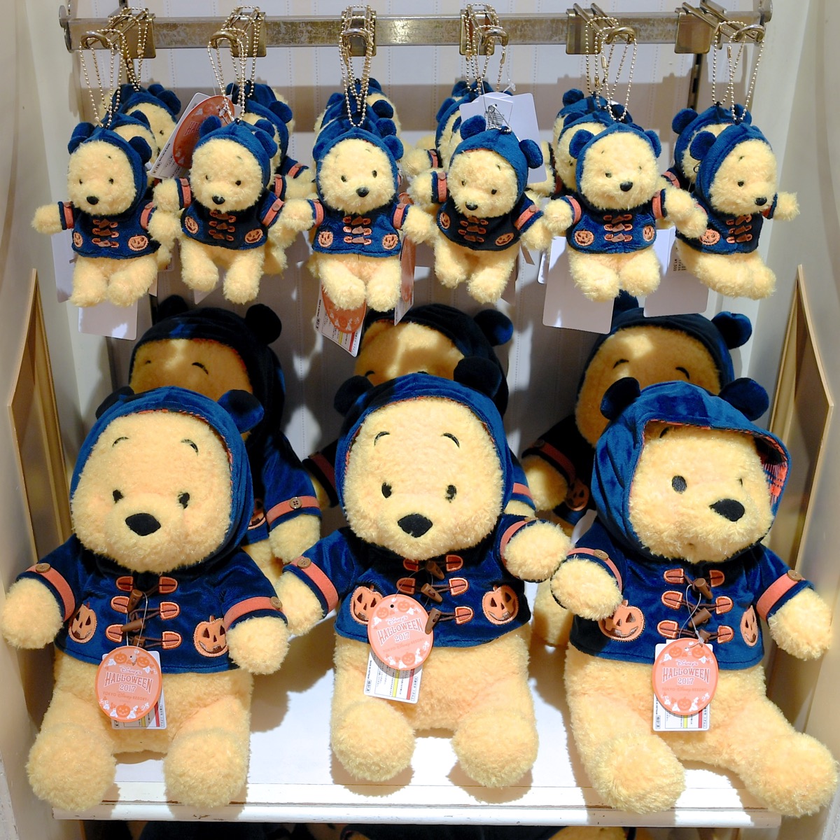 ふわもこかわいい紺色コートのプーさんぬいぐるみ！東京ディズニー