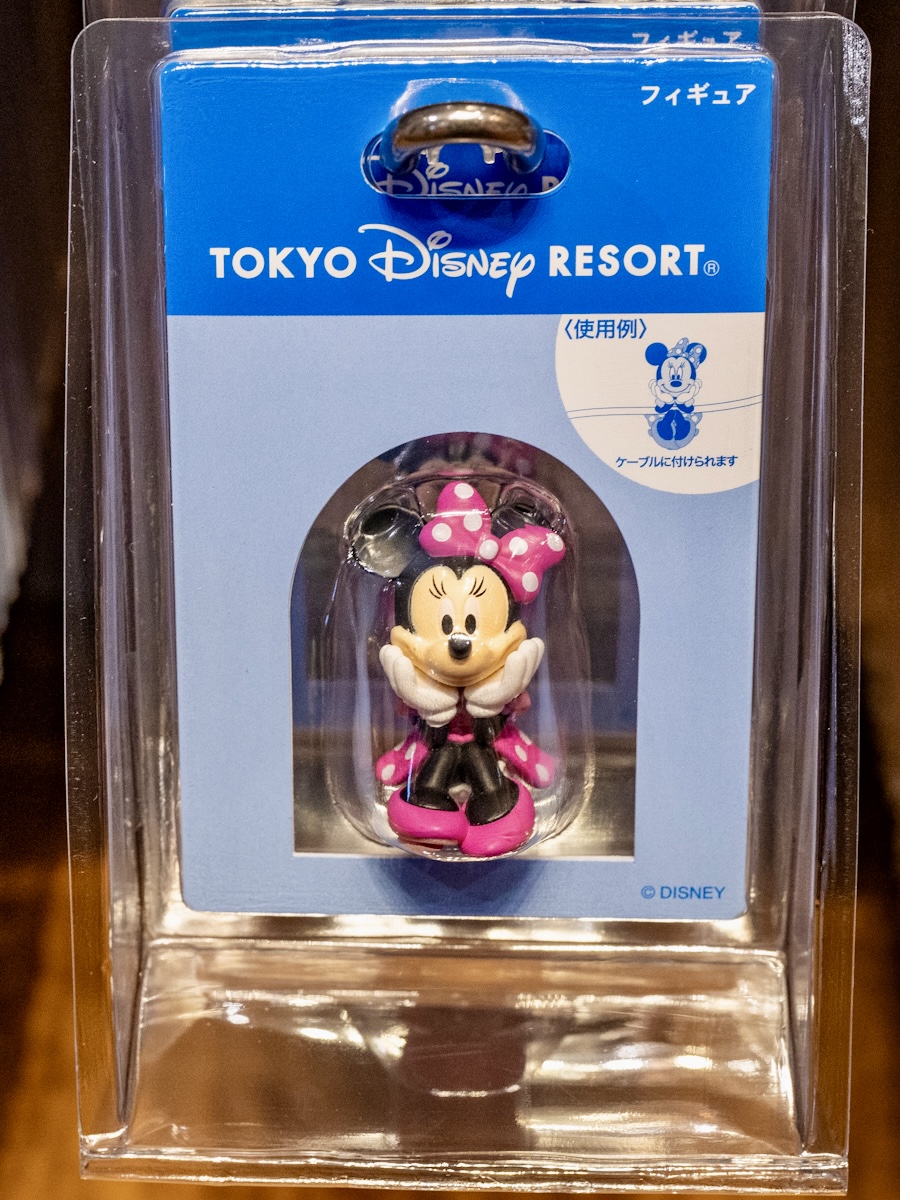 頬杖をつくミニーデザイン！東京ディズニーランド フィギュア(ケーブル