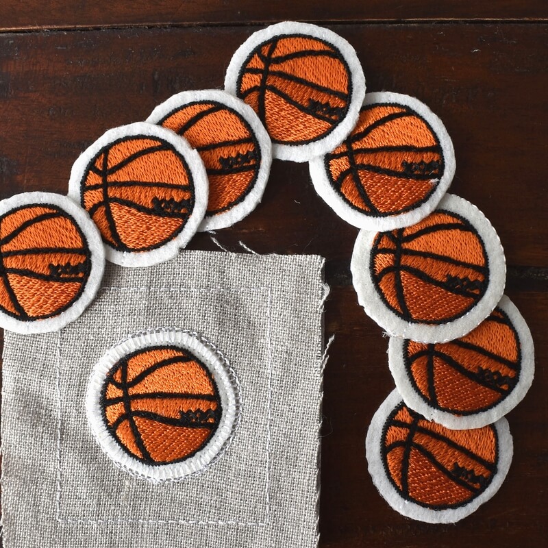 バスケットボール[スポーツ]刺繍図案ステッカー｜mimi刺繍｜東京