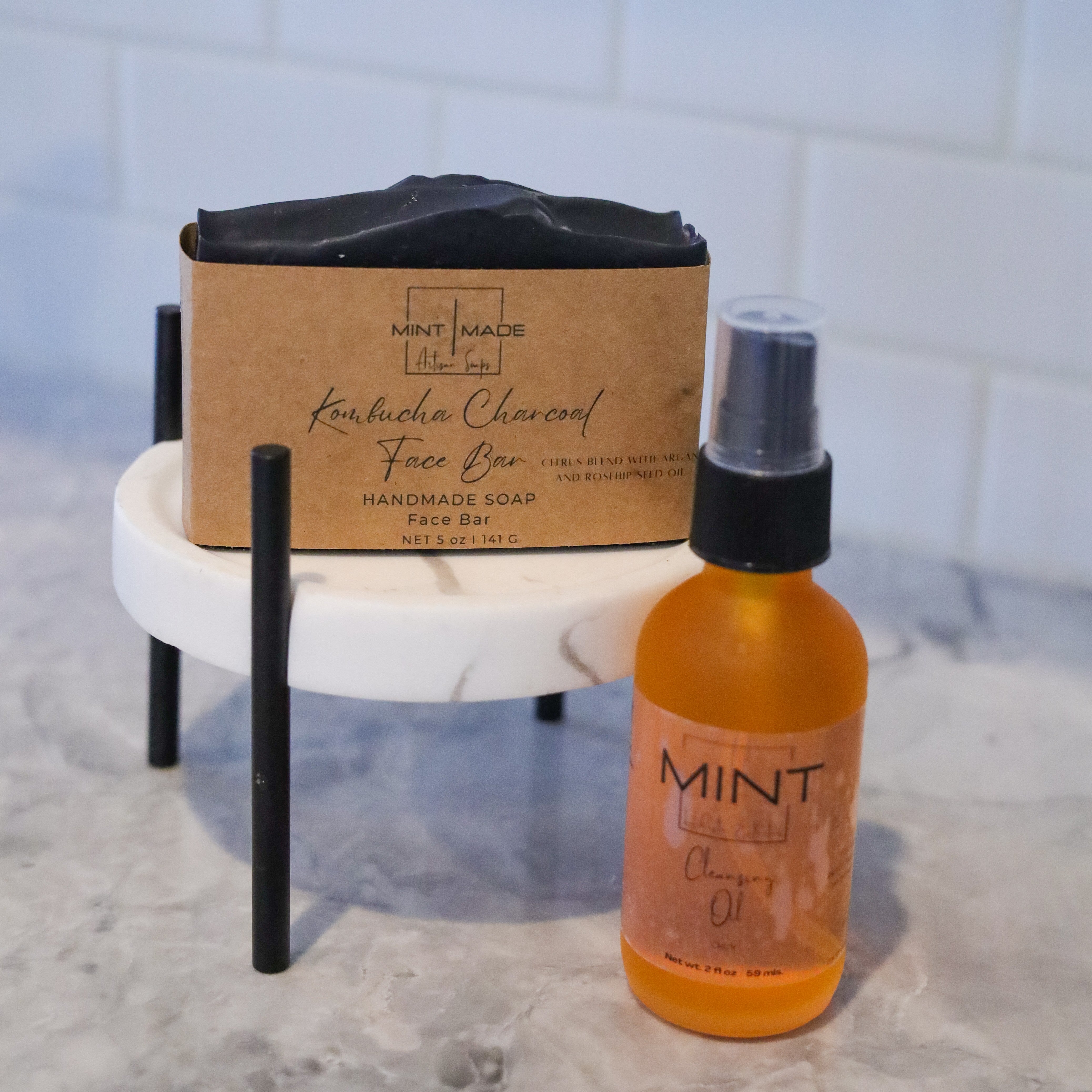 Double Cleanse Kit | Cleansing Oil Charcoal Bar Duo – Mint Made