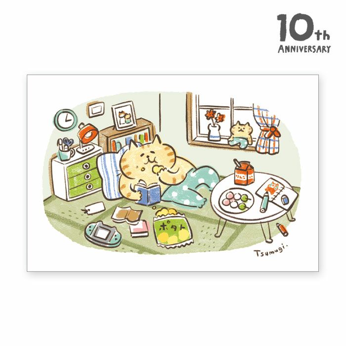 オンラインストア＆催事限定 ポストカード 61866 にゃんすけ10周年