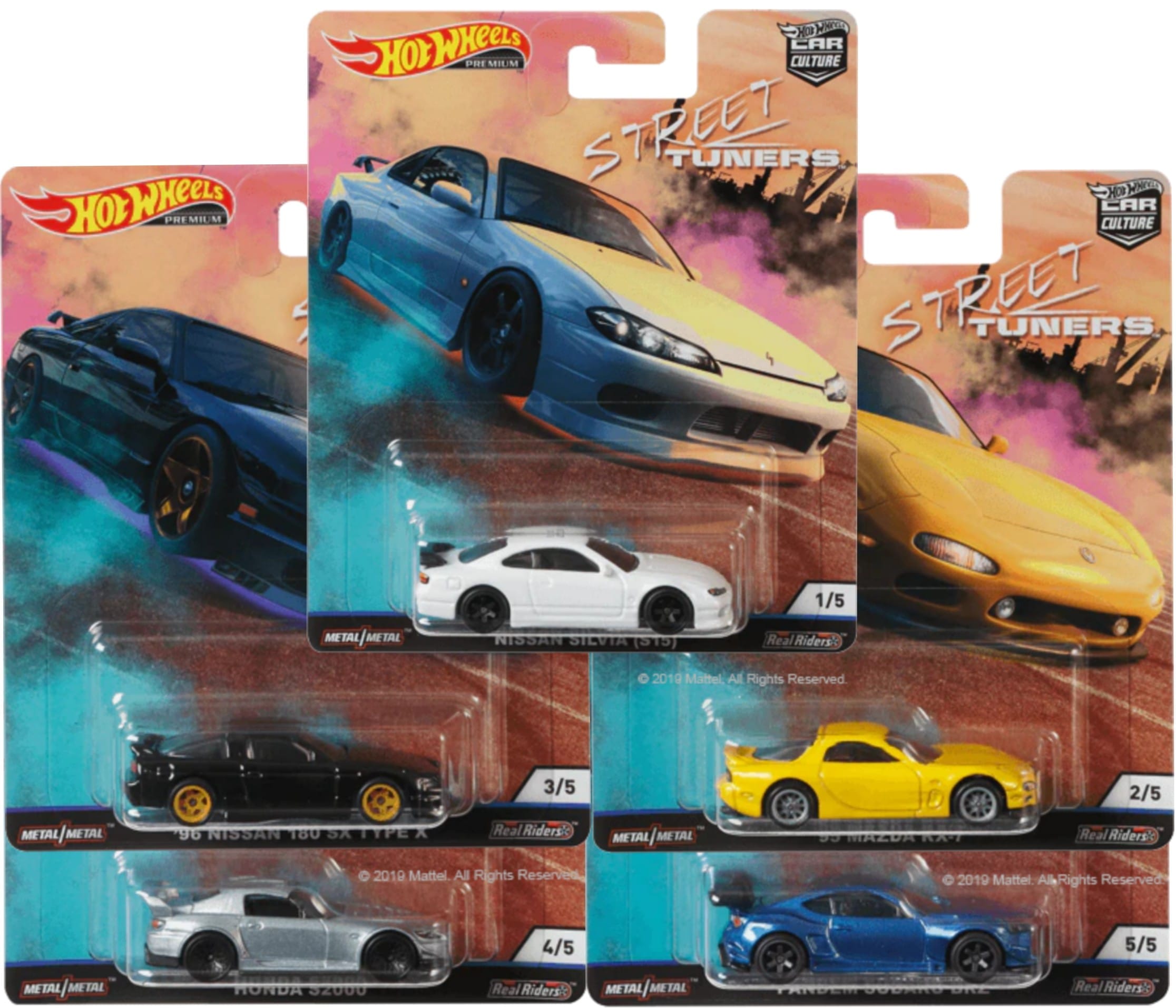 Hot Wheels Car Culture Street Tuners (Set Of 5) - MINIATURE TOY SHOP