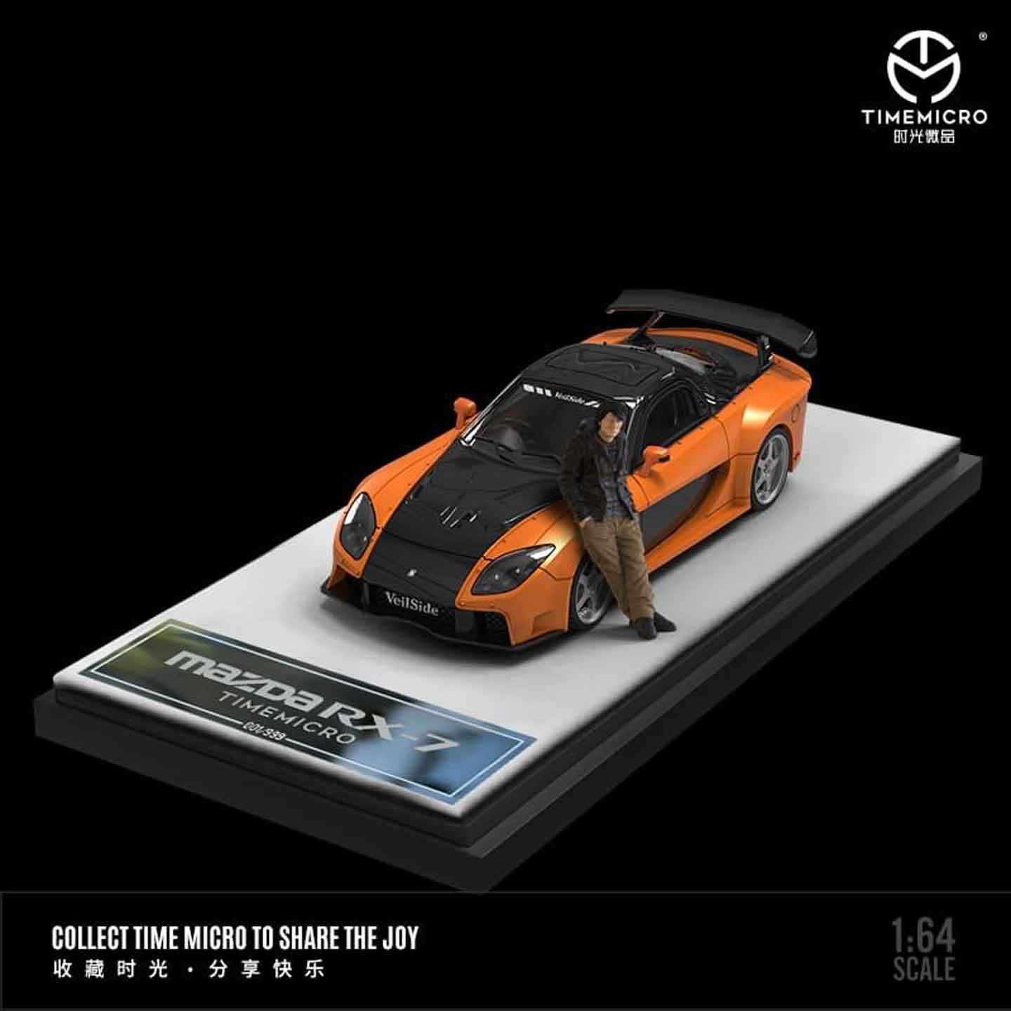 Mazda RX-7 VeilSide Fast & Furious 1:64 Time Micro (With Figure)