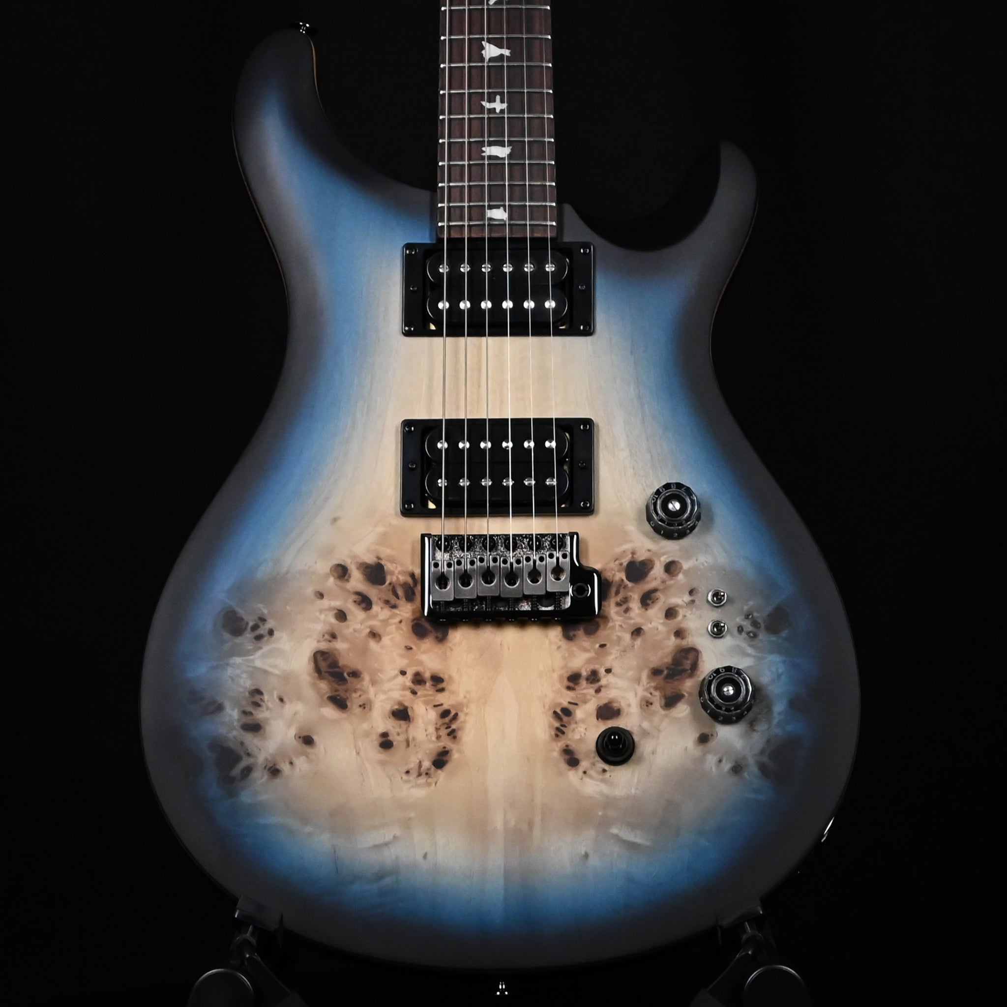 PRS SE Custom 24-08 Poplar Burl Limited Edition- Lake Blue