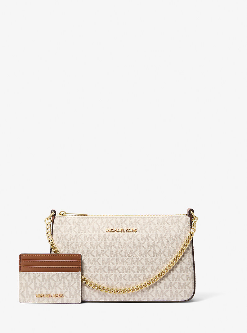 Medium Logo Pouch and Card Case Gift Set in VANILLA - Sale