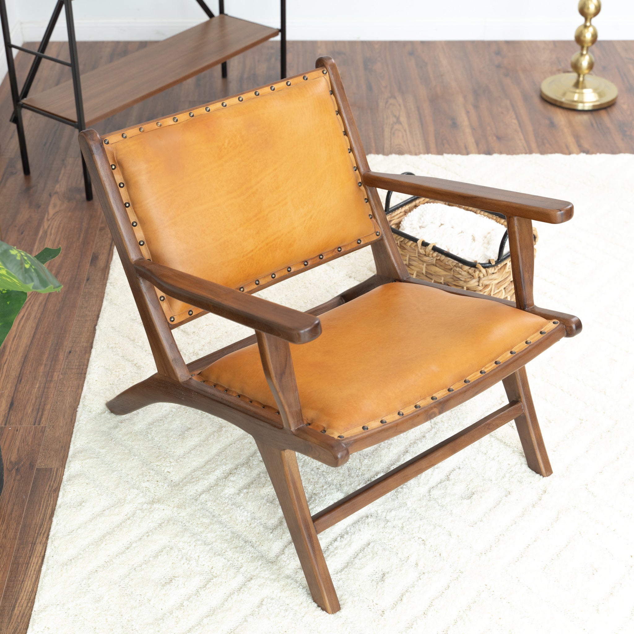 Makasar Leather Arm Chair | MidinMod