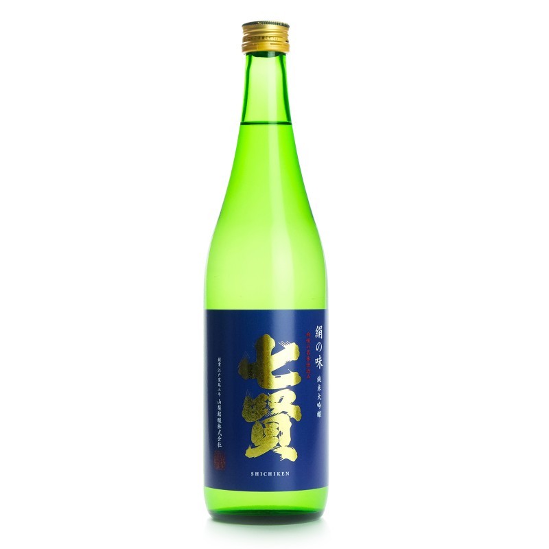 Japanese Sake Shichiken Daïginjo, vivid and crispy - Midorinoshima