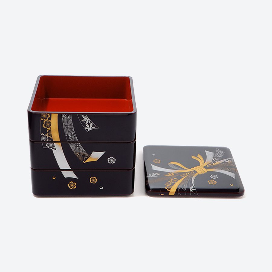 丸山久右衛門商店＞のし沈金 6.5三段重 溜内朱 | 福井県鯖江市 | 三越