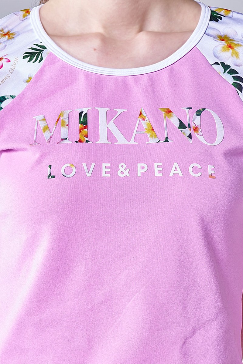 フィットネスウェア | 肩開きエアリーTシャツ＊ベビーピンク 【フリー