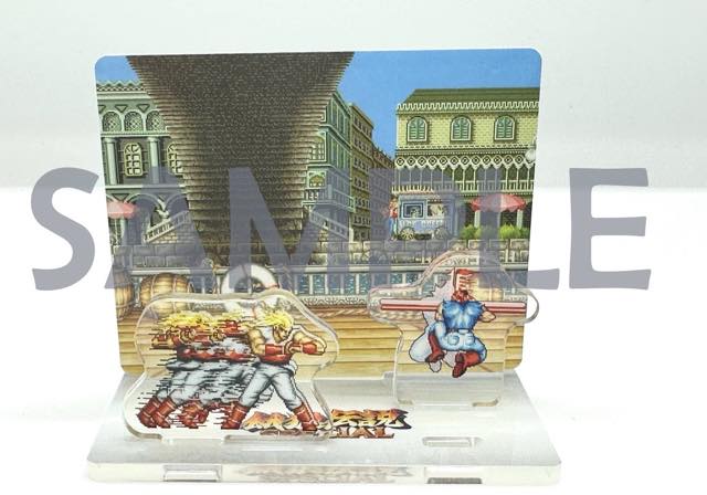 餓狼伝説シリーズではおなじみの“ライン移動”をアクリルスタンドで再現