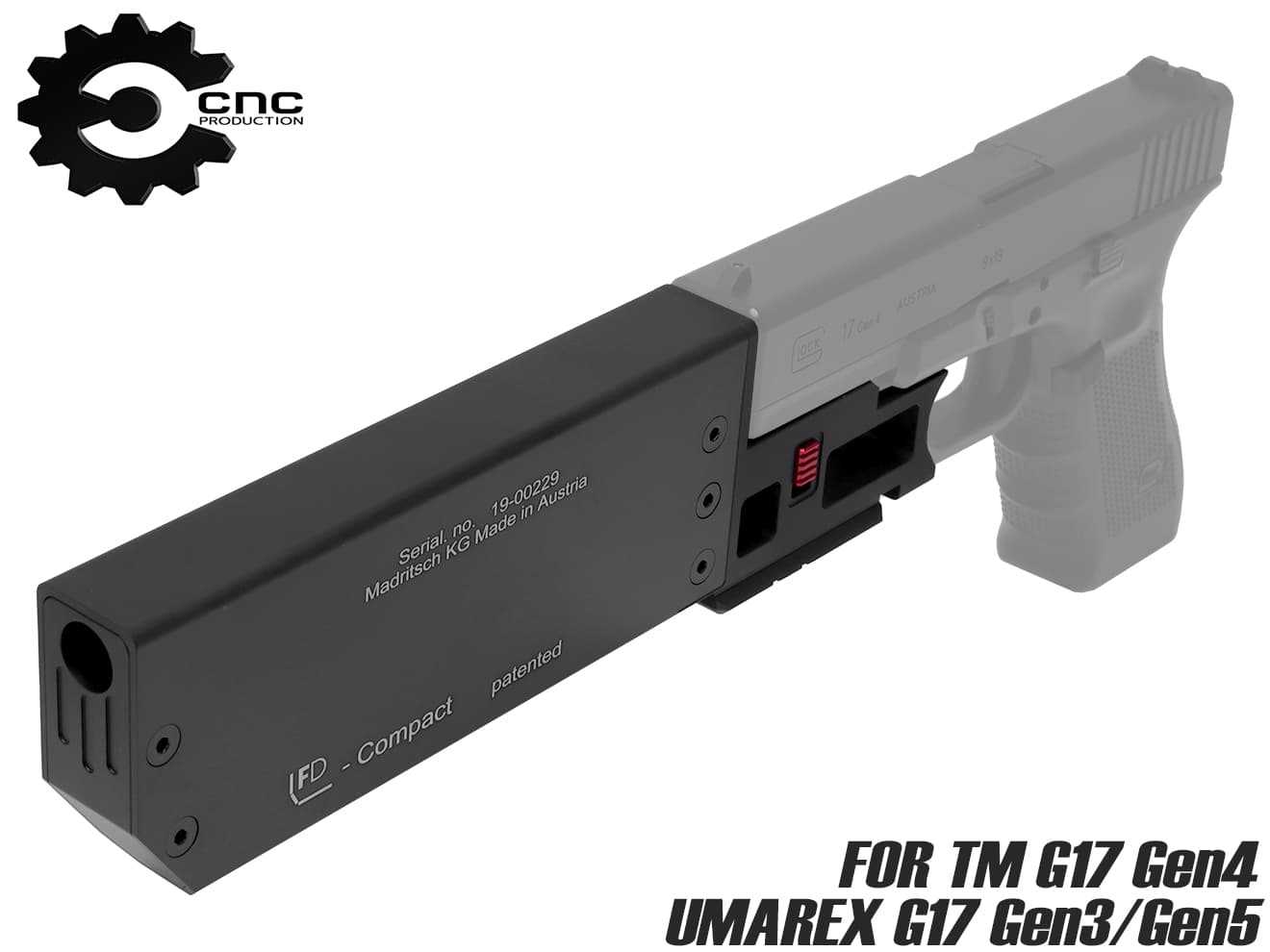 CNC Production FD917タイプ クイックマウント サプレッサー TM G19