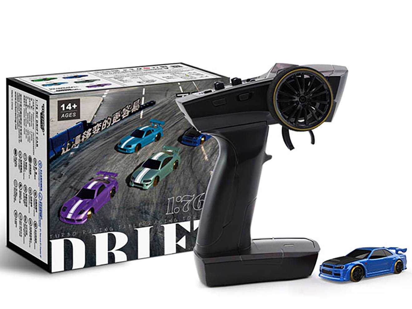 TURBO RACING 1/76スケール ドリフトカー [車種：C64ブルー / C65