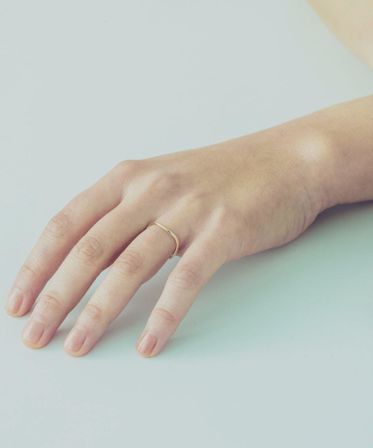 レイヤード] K10YG ウェーヴ リング（710924） ｜ women（ウィメンズ