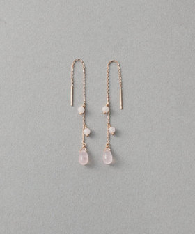 チェリーブロッサム] K10MPG ローズクォーツ ピアス（771575