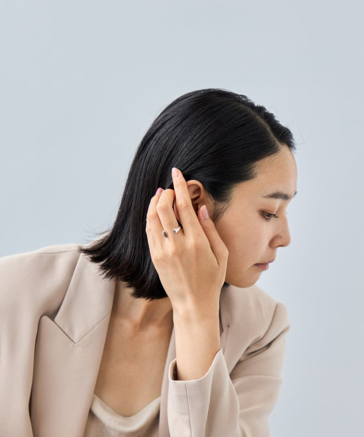 フォークリング] スモーキークォーツ×ジルコニア（025102） ｜ women