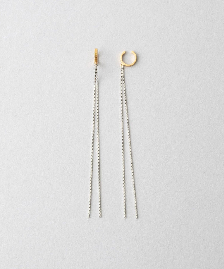 ダブルフェイス] イヤリング ロングチェーン（046443） ｜ women