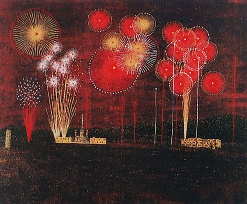 山下清作品【富田林の花火】の買取・査定はミライカ美術にお任せください