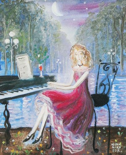 織田広比古作品【バラ色の水辺（2）】の買取・査定はミライカ美術にお