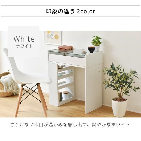 ガラス 机 ガラスデスク 幅60 奥行35 高さ71 ガラス天板 ガラストップ