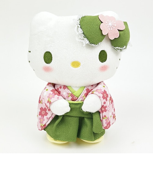 サンリオ ハローキティ 抹茶着物 ぬいぐるみ S インテリア