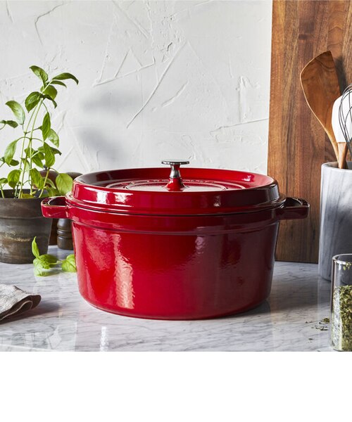 STAUB ピコ・ココット ラウンド 24cm チェリー｜ツヴィリング ジェイ