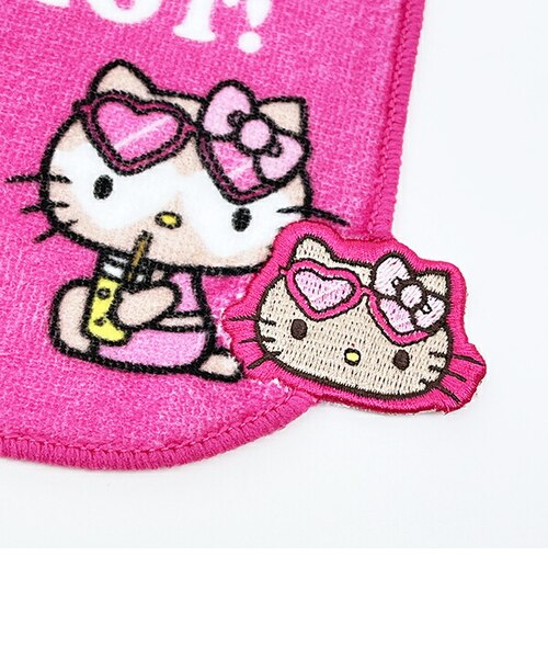 サンリオ ハローキティ 日焼け キティ 刺繍ハンドタオル ジュース