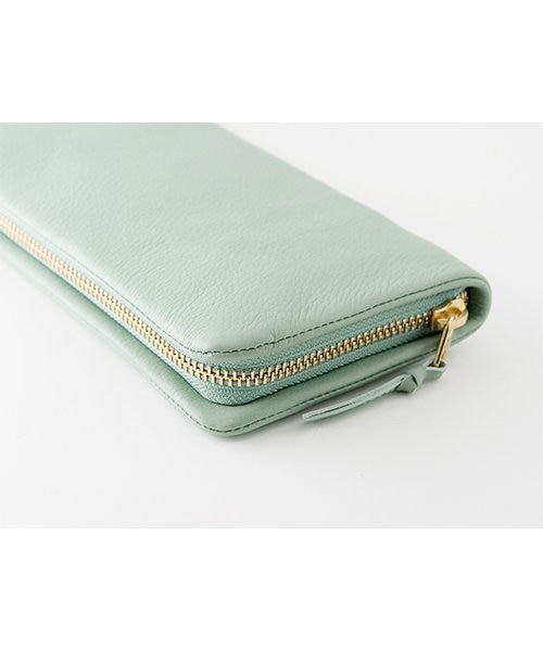 AZ ラウンドファスナー長財布 セージグリーン｜デイアンドデイズの通販