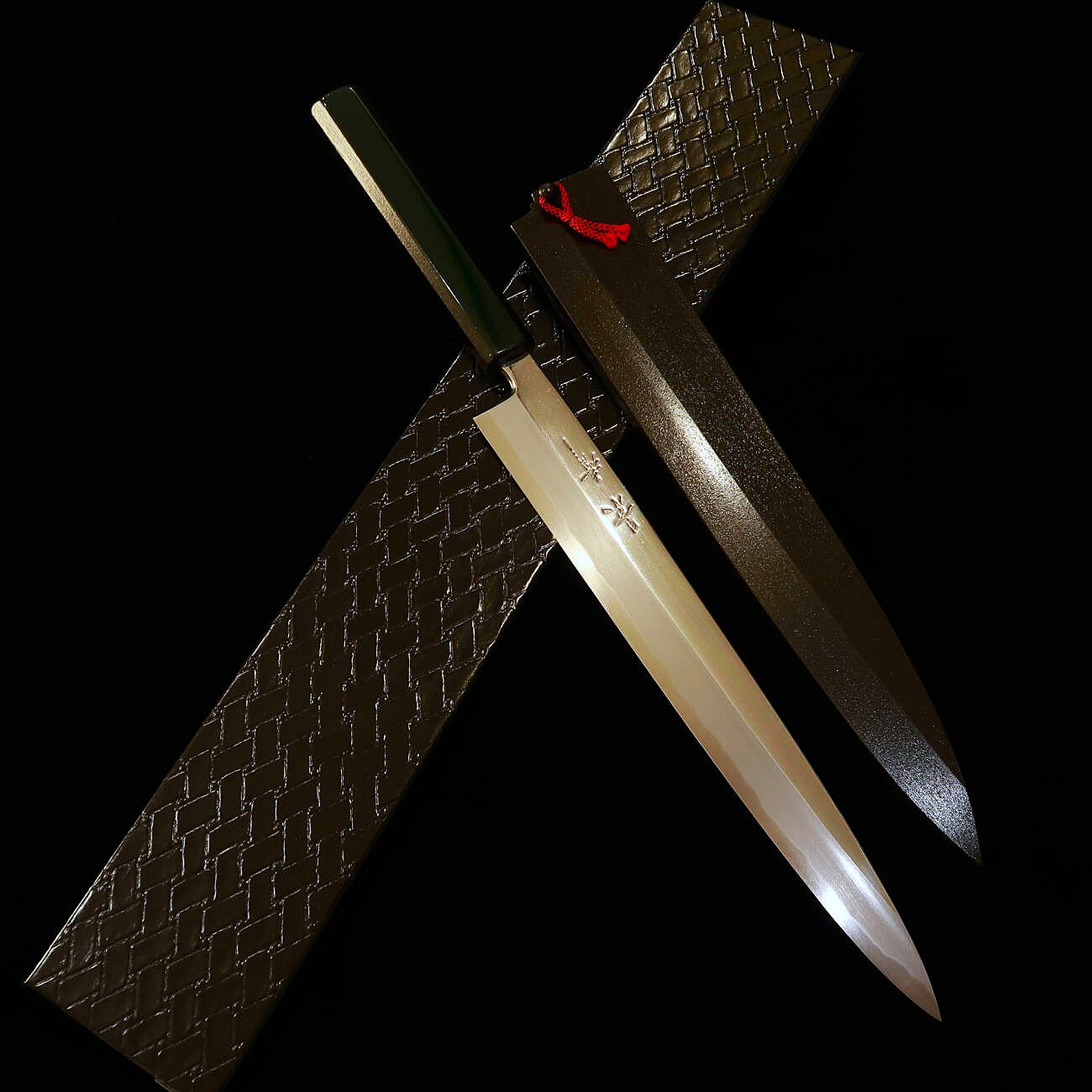 景清 KAGEKIYO 白紙一号 漆緑呂 柳刃 (270/300mm) – 三浦刃物店 Miura