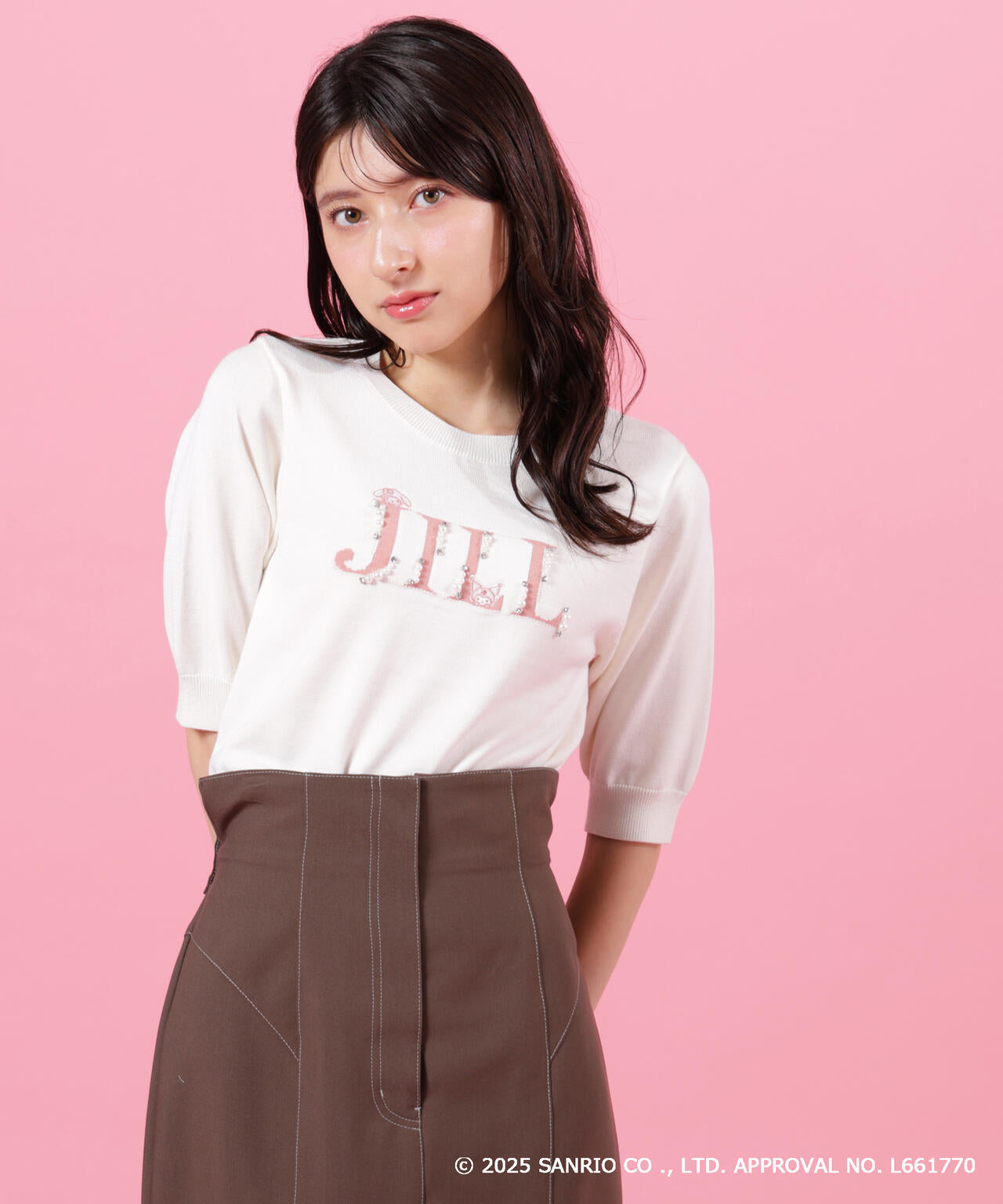 マイメロディ＆クロミコラボ＞ロゴジャガードニット | JILL by JILL