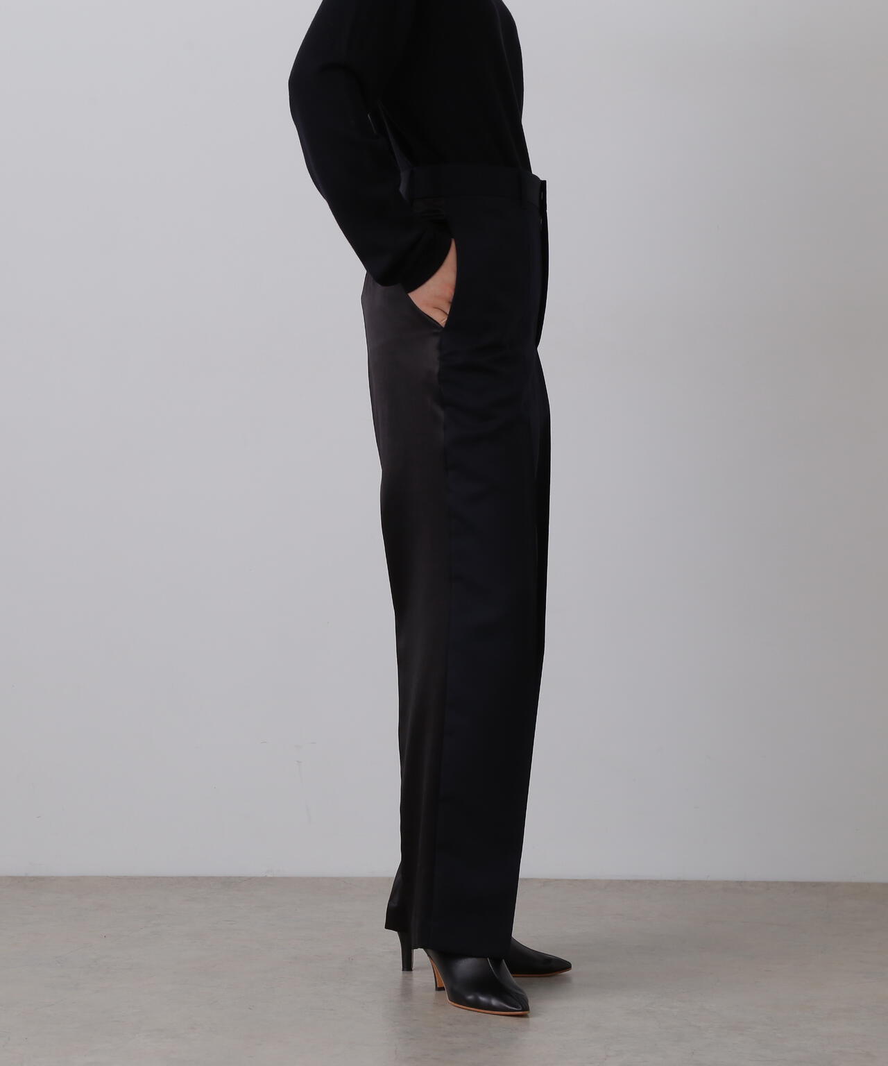 YLEVE / WOOL MOHAIR GABA x VISCOSE COTTON SATIN TROUSERS | YLÈVE
