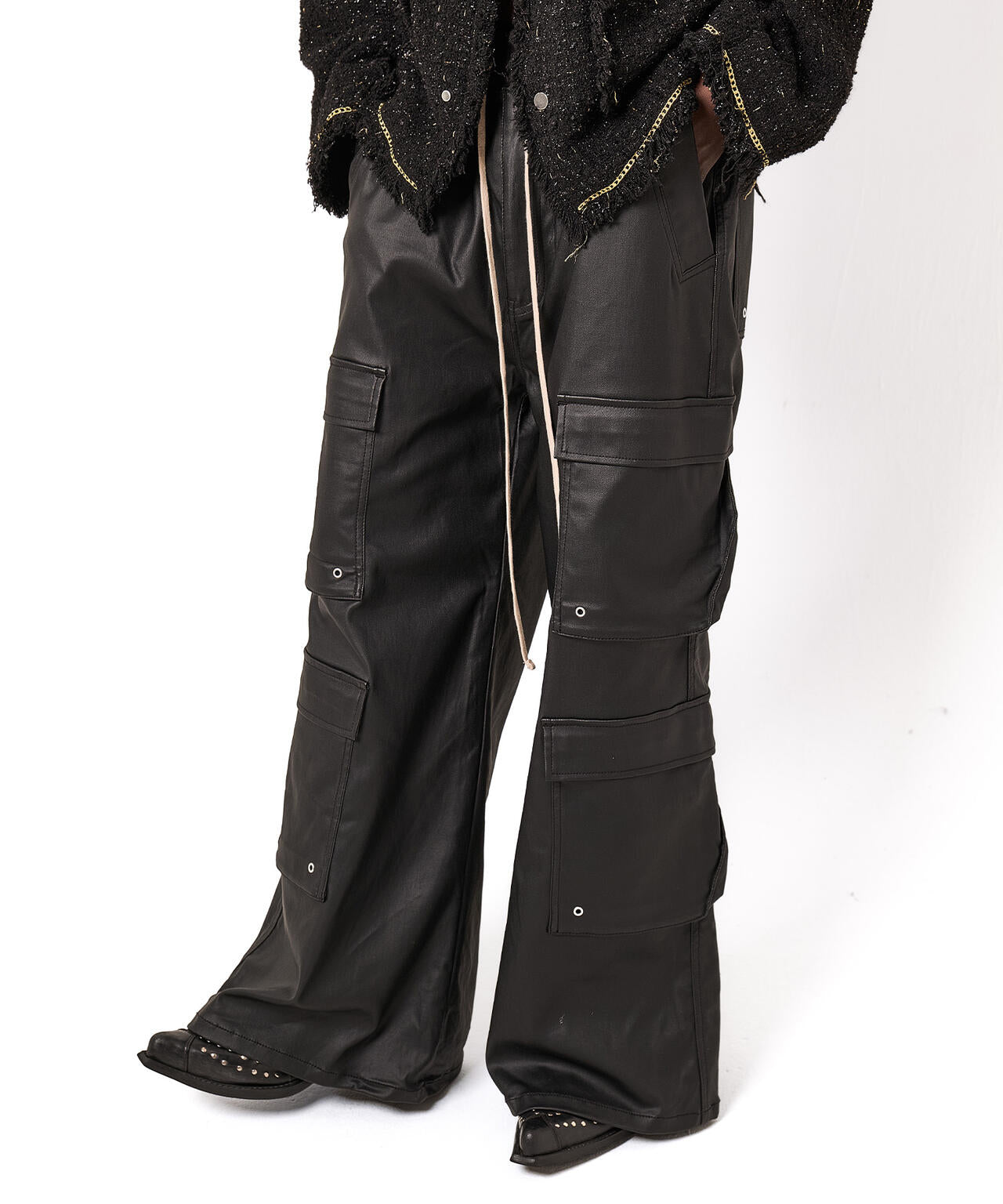 DankeSchon/ダンケシェーン/COATING FLARE CARGO PANTS | L.H.P