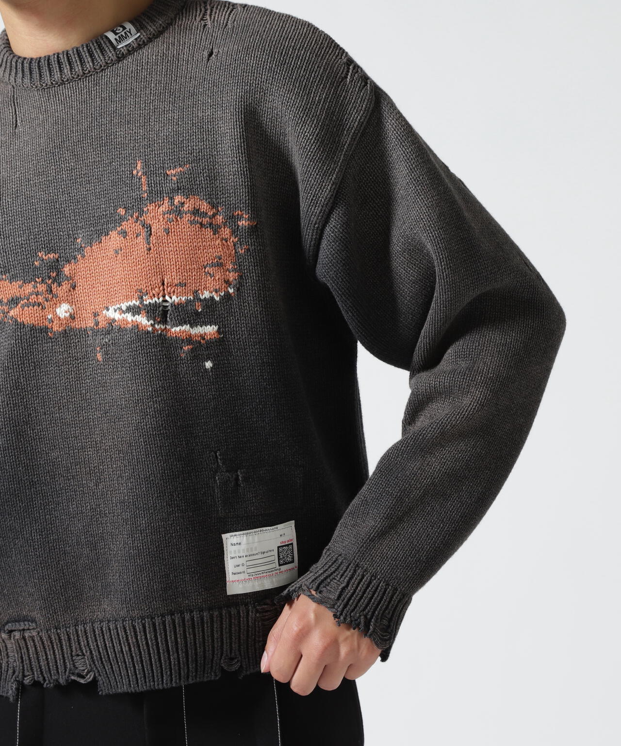 Maison MIHARAYASUHIRO/メゾン ミハラヤスヒロ/WHALE JACQUARD KNIT