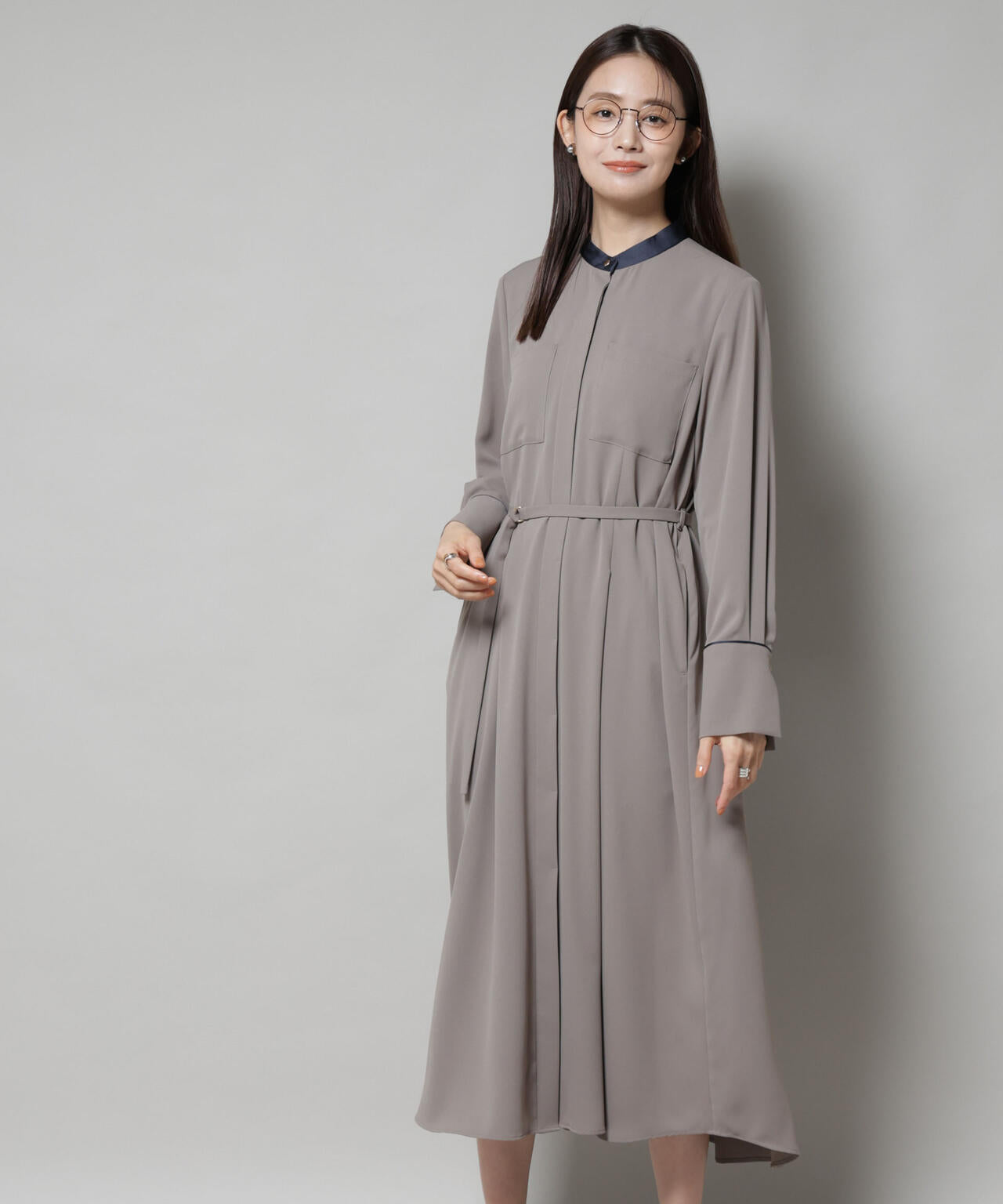 スタンドバイカラーベルト付きワンピース | NANO universe（ナノ