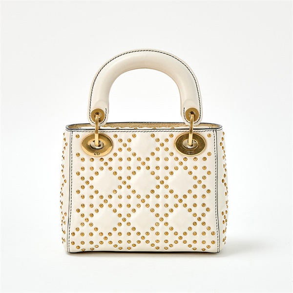 Christian Dior レディディオール ミニ ハンドバッグ ホワイト