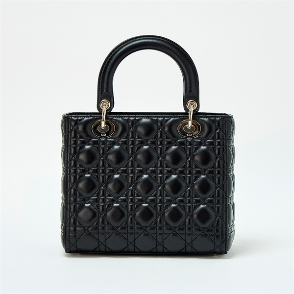 Christian Dior レディディオール ミディアム ハンドバッグ ブラック