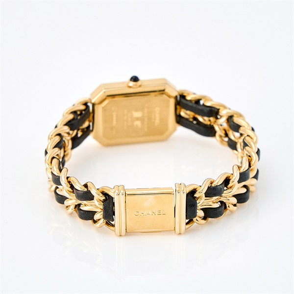 CHANEL プルミエール H0001 クオーツ 腕時計 L ブラック文字盤