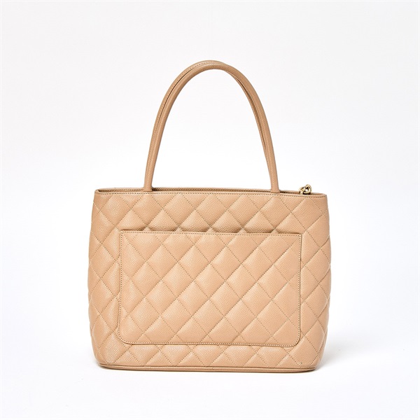 CHANEL マトラッセ 復刻 2002年 トートバッグ ベージュ ゴールド