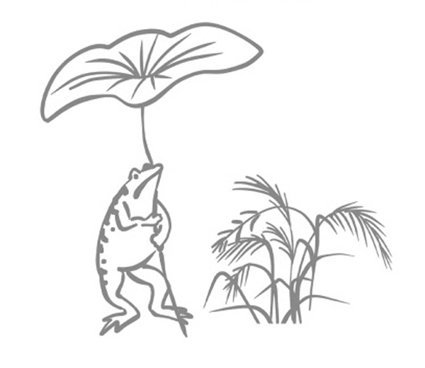 鳥獣戯画風・カエル・蛙｜イラスト素材 – フリーイラスト素材集