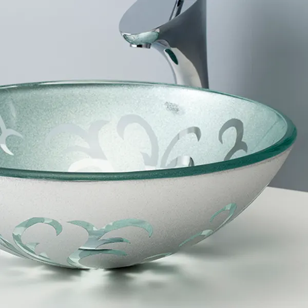 洗面ボウル クリアガラス-05 B123｜おしゃれな洗面ボウル(洗面器)通販