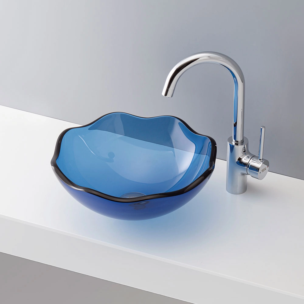 手洗いボウル ガラスボウル-05 B248排水トラップ・排水金具セット