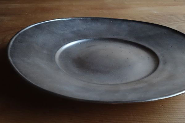 安藤雅信作品｜銀彩ピューターオランダ皿