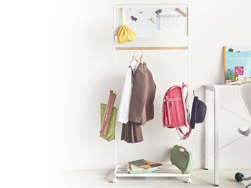 山崎実業 キッズパネル付きハンガーラック タワー tower | ハンガー