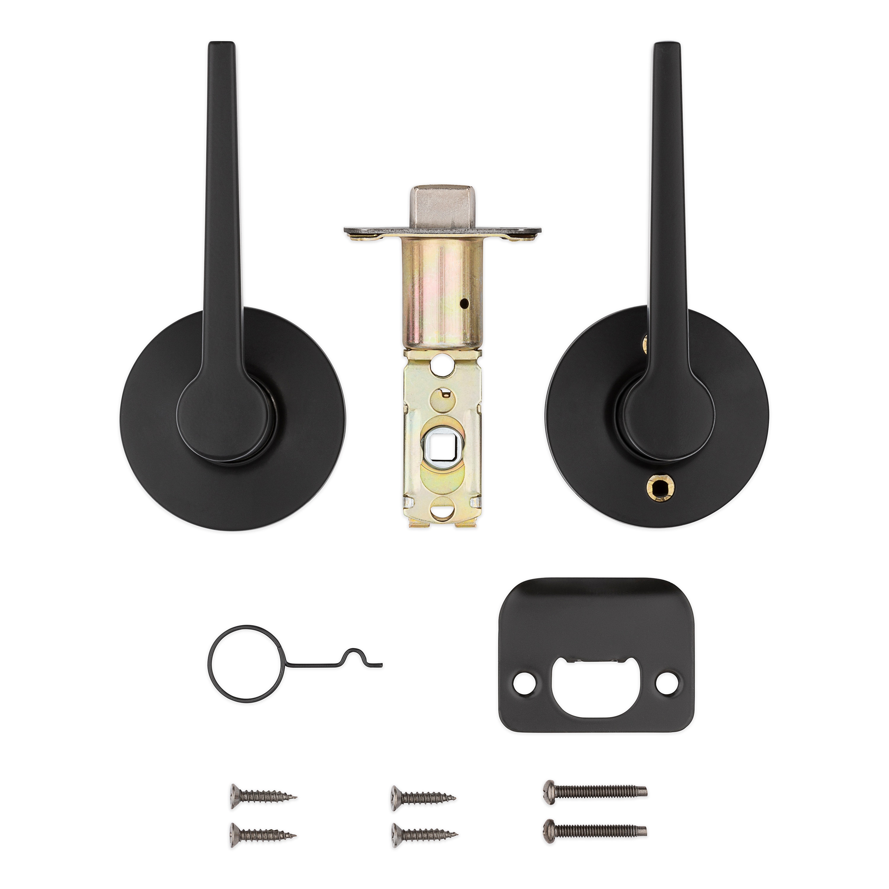 RELIABILT Dallas Matte Black Interior Hall/Closet Passage Door