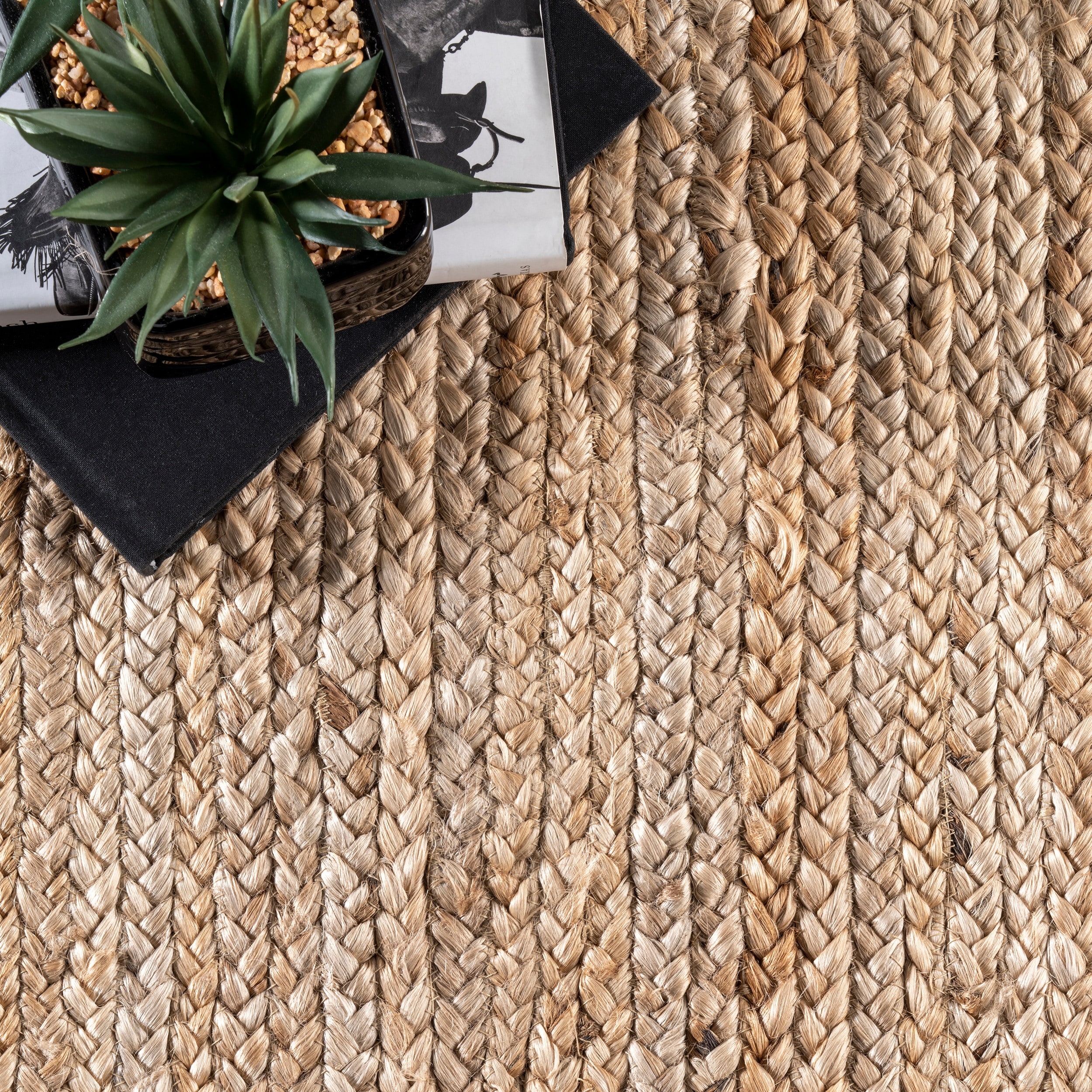 nuLOOM 6 X 6 (ft) Jute Natural Square Indoor Area Rug TAJT03-606S