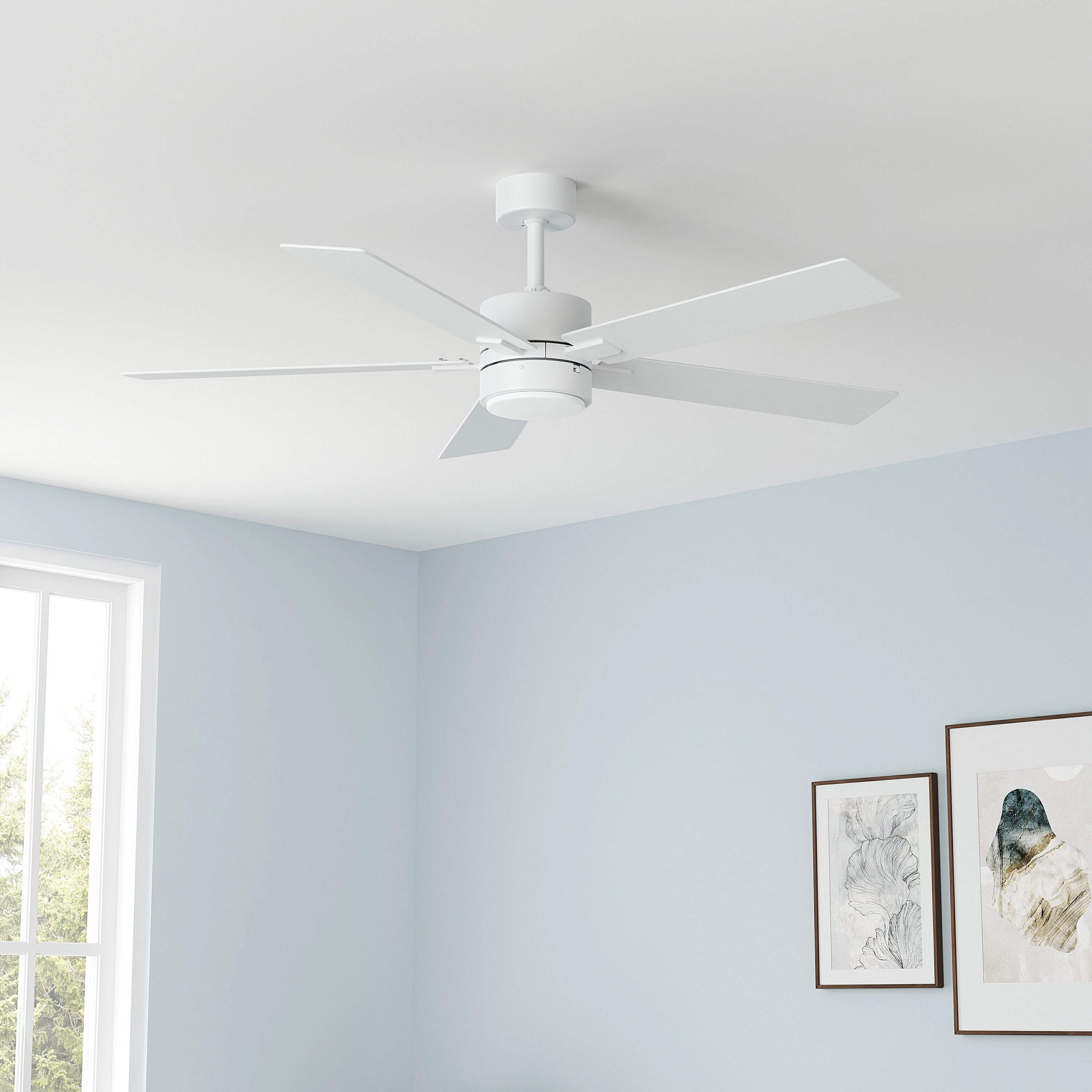 Harbor Breeze Portlin 52-in Matte White Color-changing Integrated