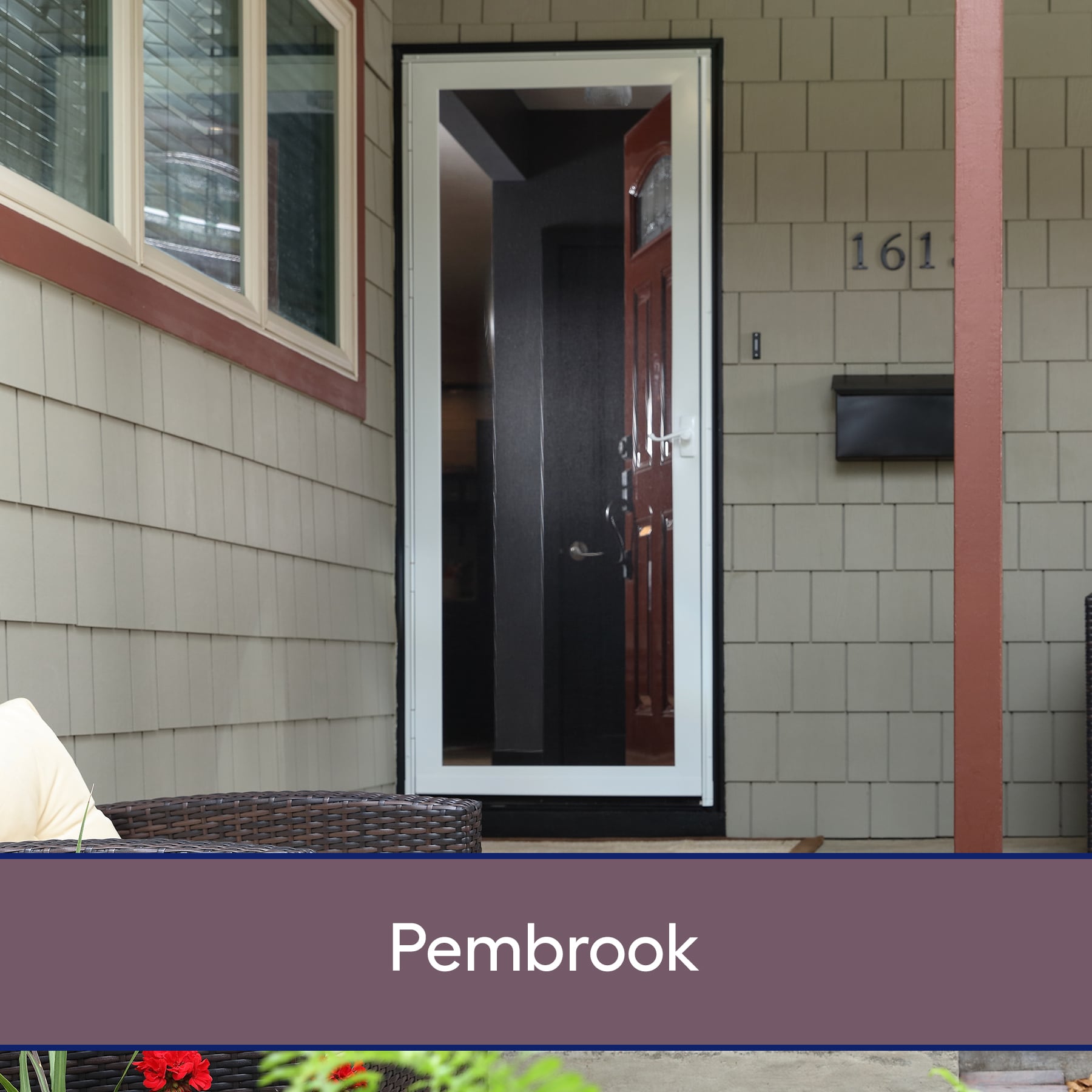 LARSON Pembrook Universal reversible Hinged Screen door 32-in x 81