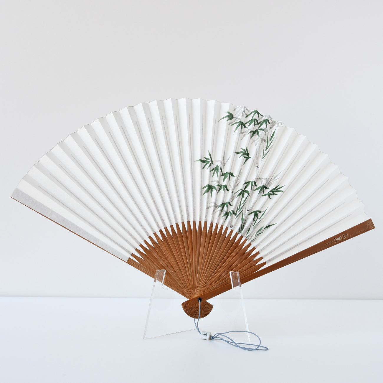 扇子 7寸5分 夏扇 竹林 焼煤竹 飾り玉飾付 / no.2070 | 京都の伝統工芸